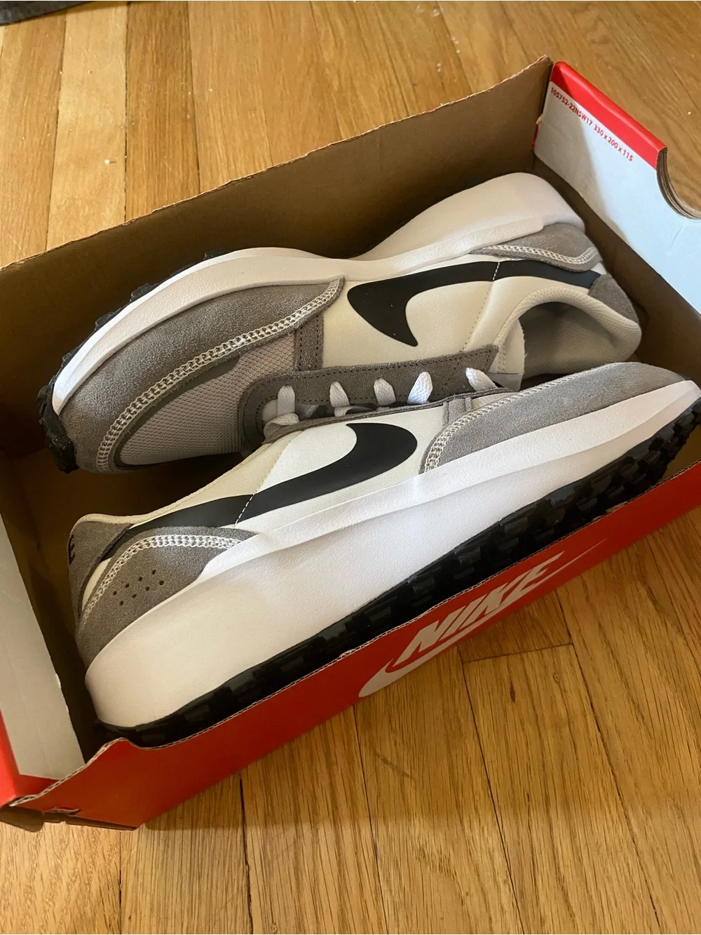 NEW Nike Waffle Nav Phantom Black Flat Pewter White